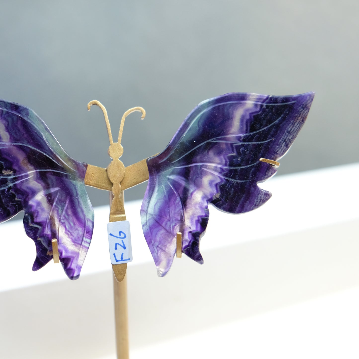 [Wholesale Price]Exquisite Rainbow Fluorite Crystal Butterfly Wings One of A Kind Pieces (Copy)