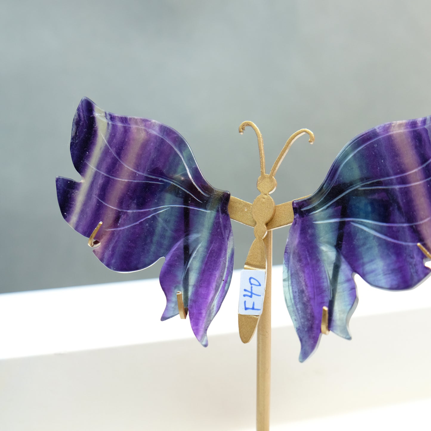 [Wholesale Price]Exquisite Rainbow Fluorite Crystal Butterfly Wings One of A Kind Pieces (Copy)