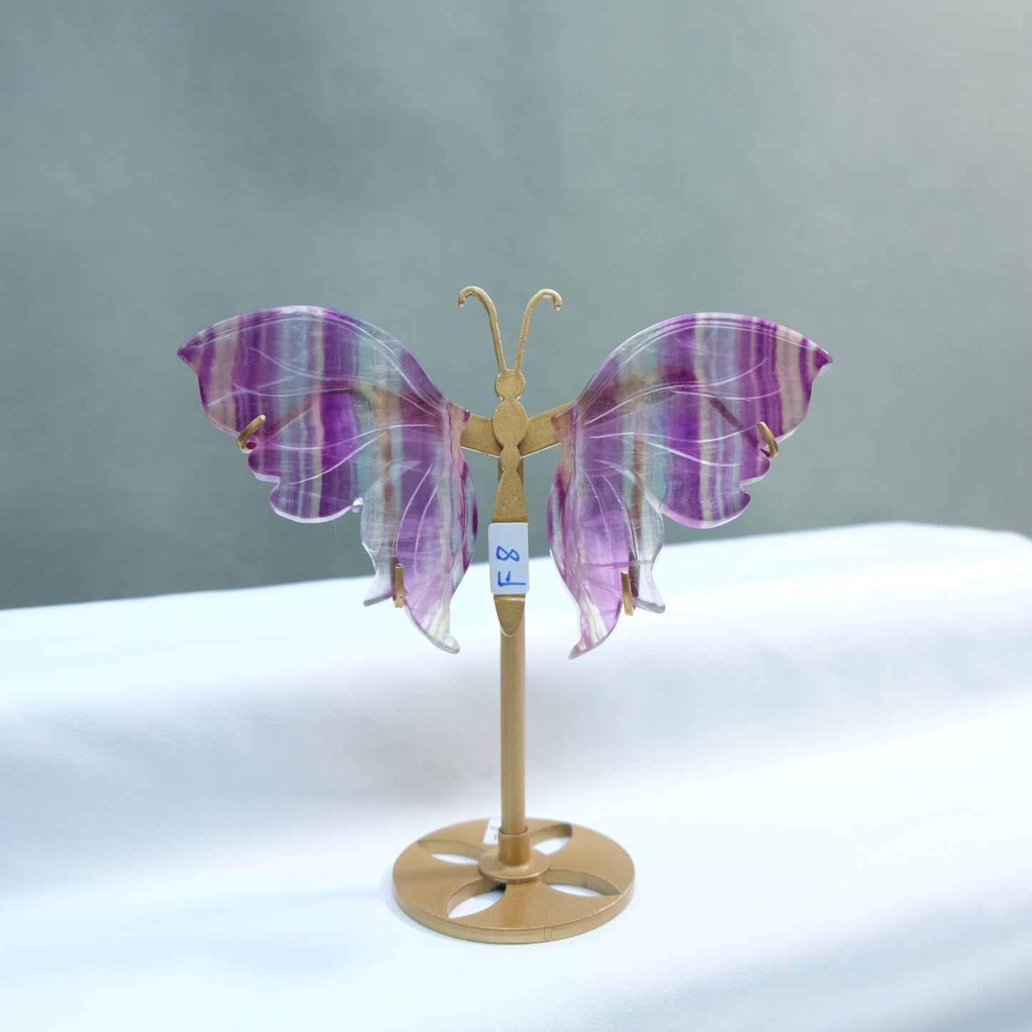 [Wholesale Price]Exquisite Candy Fluorite Pink Fluorite Crystal Butterfly Wings One of A Kind Pieces