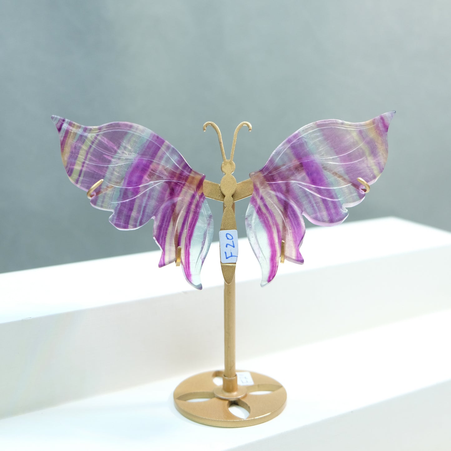 [Wholesale Price]Exquisite Candy Fluorite Pink Fluorite Crystal Butterfly Wings One of A Kind Pieces