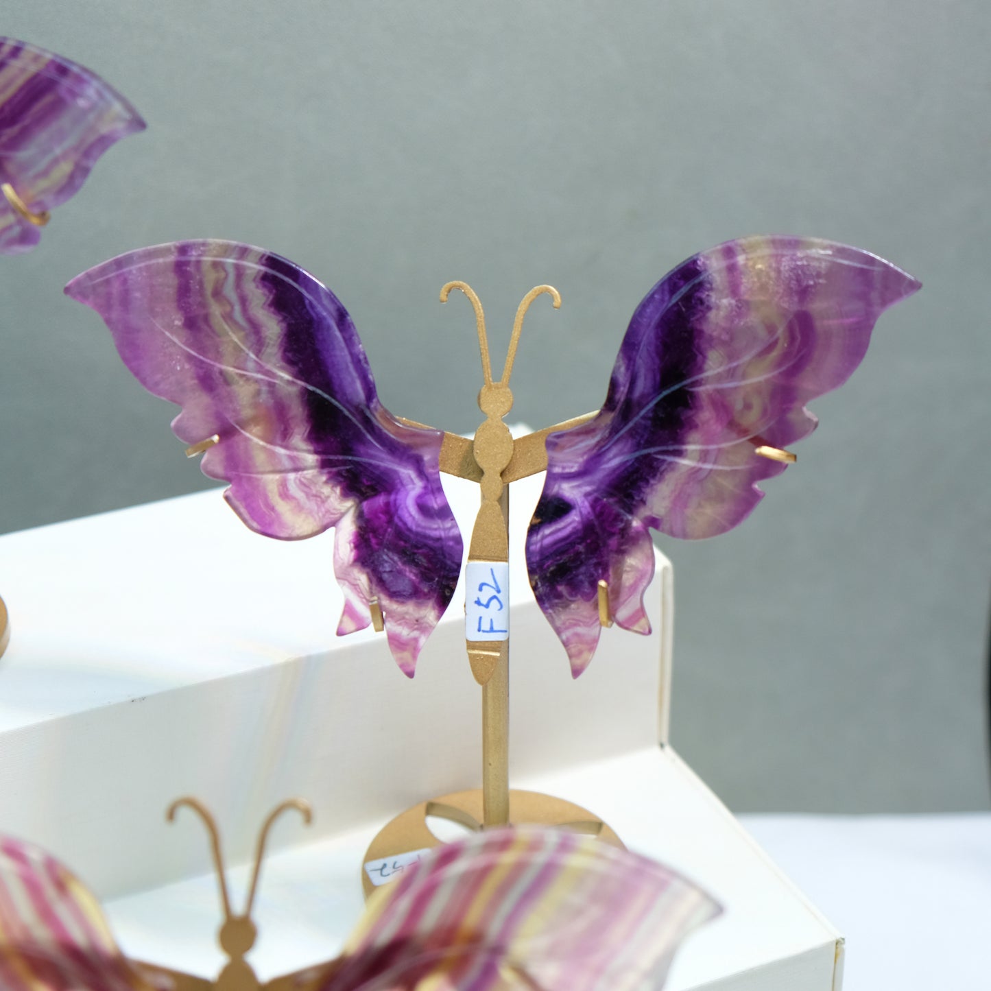 [Wholesale Price]Exquisite Candy Fluorite Pink Fluorite Crystal Butterfly Wings One of A Kind Pieces