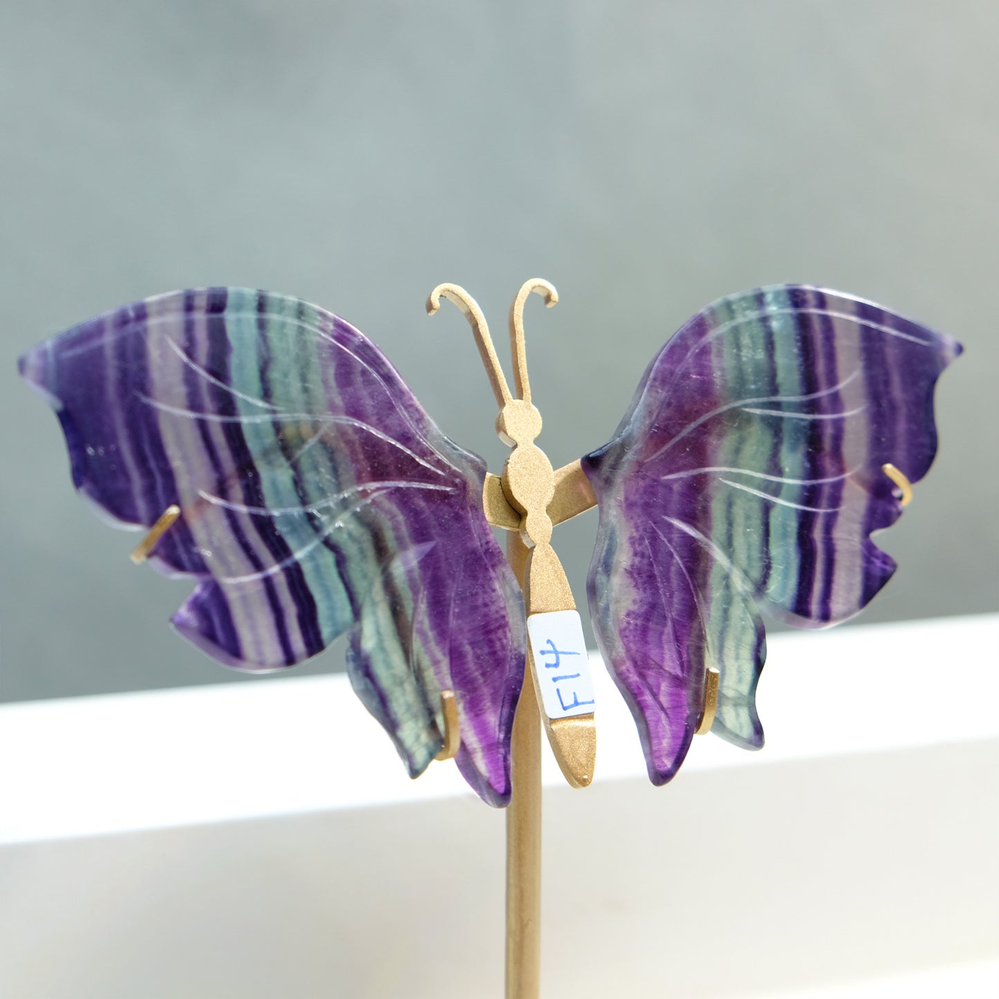 [Wholesale Price]Exquisite Rainbow Fluorite Crystal Butterfly Wings One of A Kind Pieces (Copy)