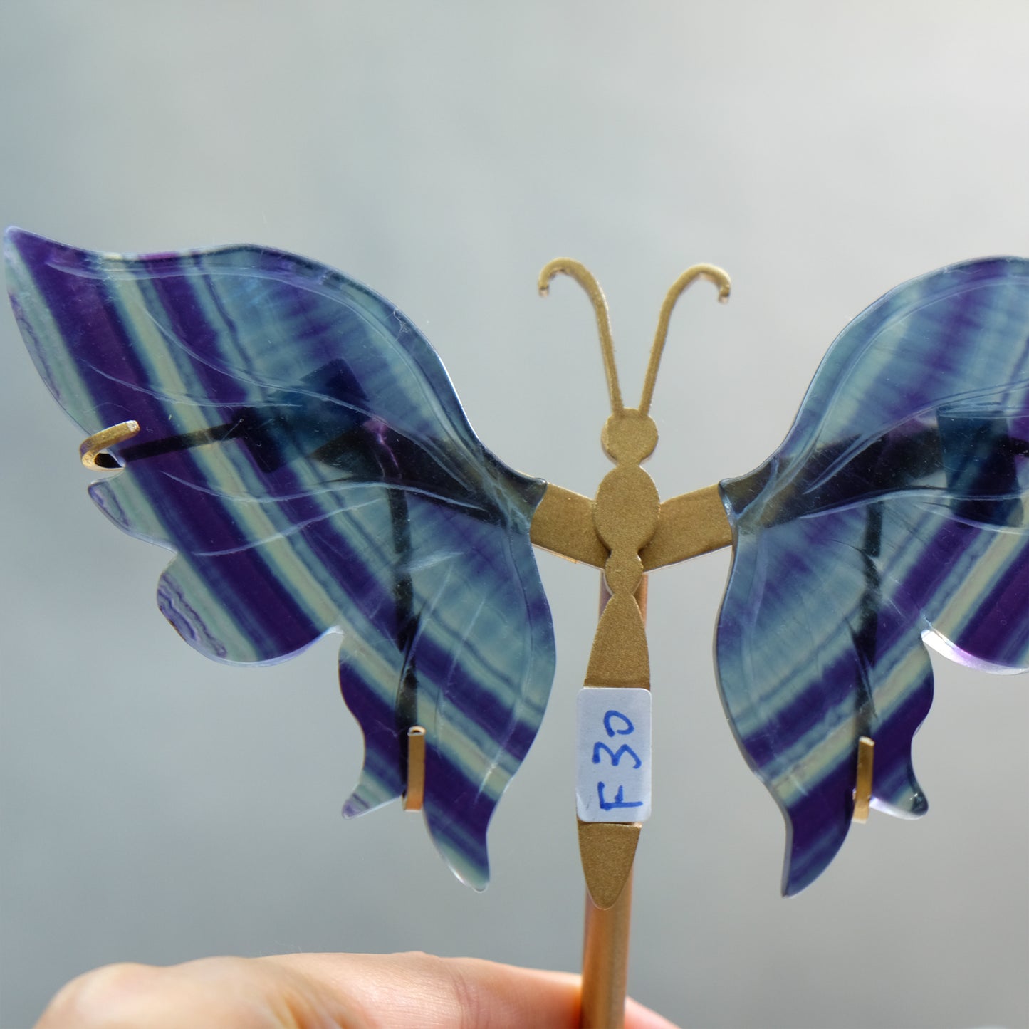 [Wholesale Price]Exquisite Rainbow Fluorite Crystal Butterfly Wings One of A Kind Pieces (Copy)