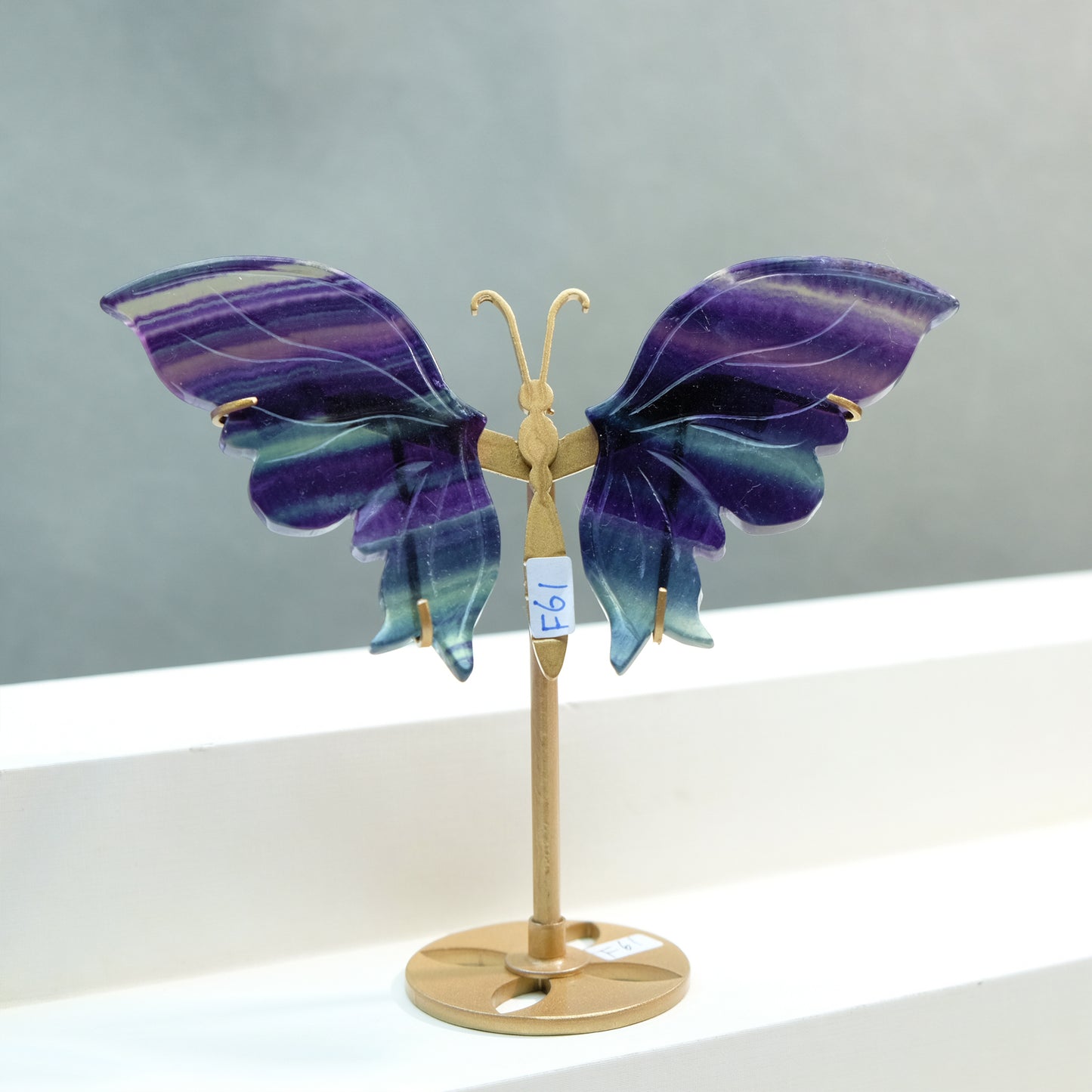 [Wholesale Price]Exquisite Rainbow Fluorite Crystal Butterfly Wings One of A Kind Pieces (Copy)