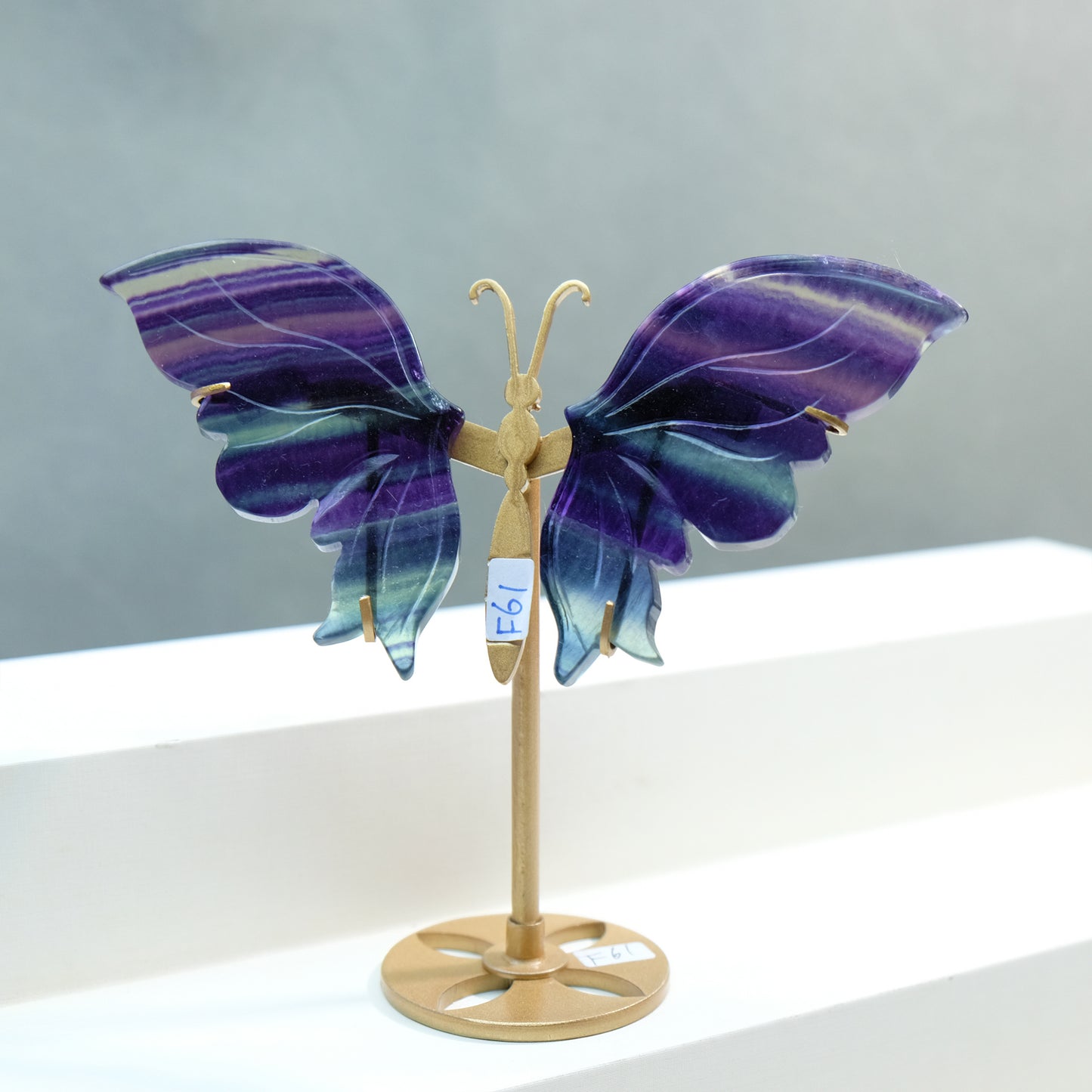 [Wholesale Price]Exquisite Rainbow Fluorite Crystal Butterfly Wings One of A Kind Pieces (Copy)