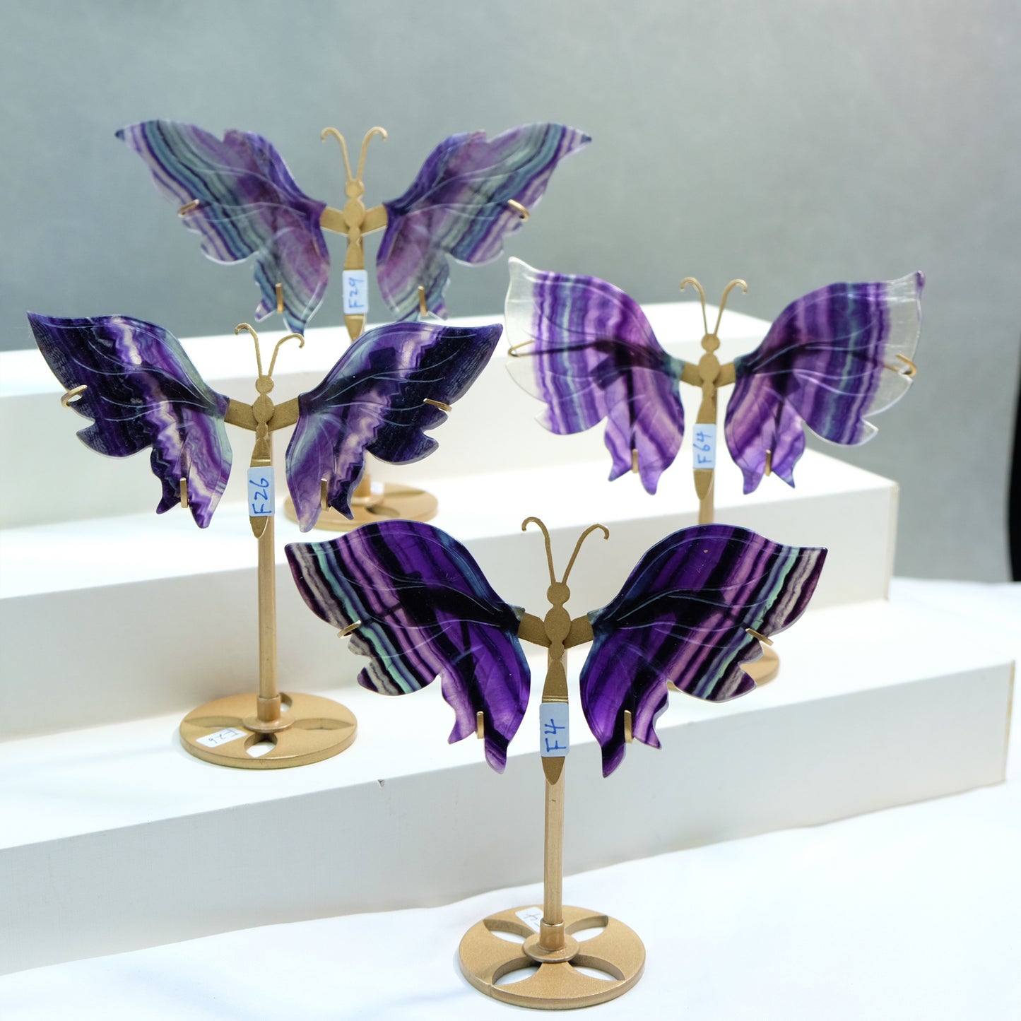 [Wholesale Price]Exquisite Rainbow Fluorite Crystal Butterfly Wings One of A Kind Pieces (Copy)