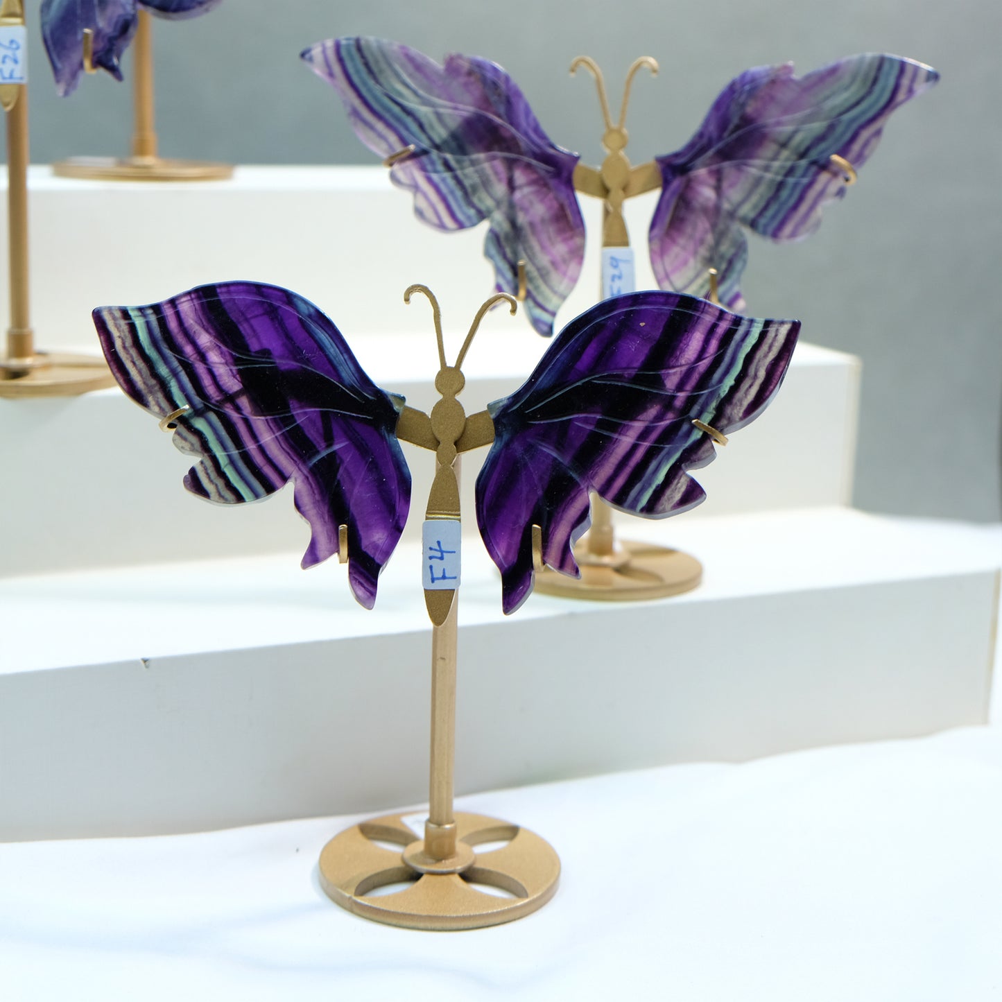 [Wholesale Price]Exquisite Rainbow Fluorite Crystal Butterfly Wings One of A Kind Pieces (Copy)