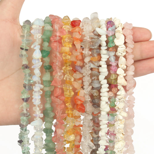 【MGR】 Natural Gravel Crystal Beads Irregular Bulk Specimen Chip Beads for Jewelry Making Bracelet